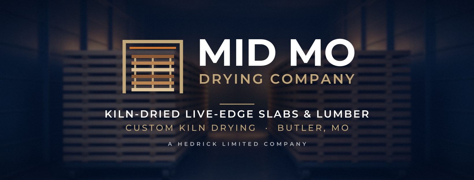 Mid Mo Drying Company: kiln-dried live-edge slabs and lumber, custom kiln drying, Butler, MO. A Hedrick Limited Company.